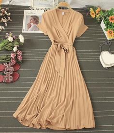 Stylish v neck short dress womens dressFabric: blendedColor: A, B, C, D, E, F, G, HSize(cm): free sizelength 111 bust 104 waist 82 Elegant Brown V-neck Dress For Spring, Brown V-neck Midi Dress, Beige V-neck Mini Dress For Summer, Summer V-neck Dress With Surplice Neckline In Solid Color, Beige Fitted V-neck Midi Dress, Beige Fitted Midi Dress With V-neck, Beige V-neck Midi Dress For Party, Brown V-neck Mini Dress For Spring, Brown V-neck Dress