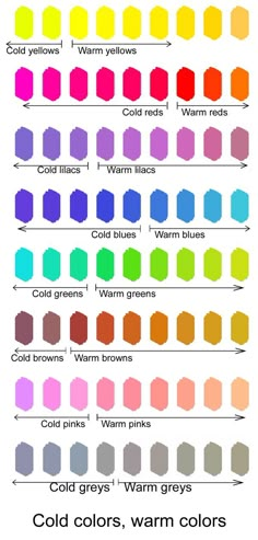 the color chart for different colors