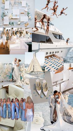 Yacht Wedding idea Yacht Wedding Decor, Boat Wedding Decorations, Yacht Wedding Ideas, Boat Wedding Reception, Yacht Wedding Reception, Wedding Yacht, Sailboat Wedding, Wedding Dress Illustrations, Bahamas Wedding