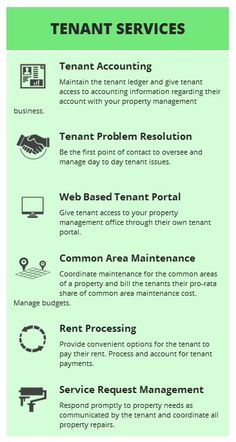 an info sheet describing the benefits of tenant services