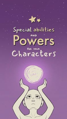 the cover of special abilitiess and powers for your characters, with an image of a woman holding a ball above her head