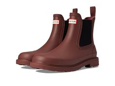 Hunter Commando Chelsea Boot - Women's Boots : Muted Berry : Note: Select your US size. Please be advised, the product and box will display UK, US and Euro sizing. For US sizing, both men's and women's sizing is displayed. Men's sizing is represented by M and women's sizing is represented by F. ; Rediscover technological edge for your feet wearing Hunter Commando Chelsea Boot for women. Synthetic upper. Textile lining and insole. Round toe. Elastic side gussets. Nylon pull-tab. Low block heels. Green Hunter Boots, Boot For Women, Chelsea Boots Women, Short Styles, Low Block Heels, Chelsea Boot, Hunter Boots, Pull Tab, Women's Boots