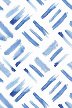 blue watercolor brush strokes on white paper with the words, i love this pattern