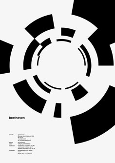 an abstract black and white poster with the words beethrowe in it's center