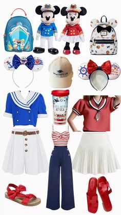 Disney Cruise inspired outfits #disneycruiseline #disneybound #disneyparks #disneysailor #mickey #cruise