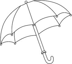 an umbrella that has been drawn in line