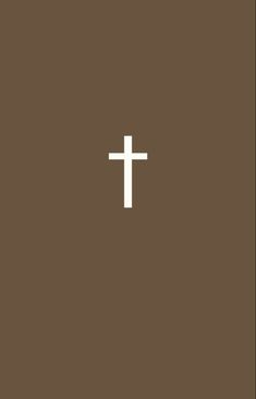 a white cross on a brown background