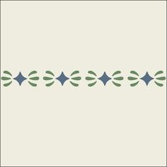 a green and blue line with stars on it, in the middle of a white background