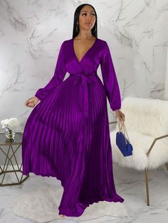 Classy Purple Outfits, Drop Shoulder Cardigan, Colorful Dresses Formal, Purple Outfits, Purple Love, Trendy Fall Outfits, Dress Purple, Maxi Dress Party, Inspiration Mode