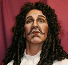 Male Theatre Makeup, Captain Hook Makeup, Diy Peter Pan Costume, Pan Makeup, Peter Pan Musical, Peter Pan Play, Fake Moustache, Hook Costume, Peter Pan Jr