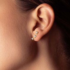 In a bustling world of ever-changing expectations, these Interlocking X's Diamond Crawler Earrings represent a bold yet timeless message of love. Shimmering diamond accents and detailed gold silhouettes combine to create the iconic Xs and Os, emblematic of the Ecksand maison. Accent diamonds: 0.90+ ctw, VS2+/F+ Setting: Prong setting Earrings dimensions: each 17x3 mm approx. Post length: 11 mm approx. Backing: Butterfly push backs Crawler Earrings, Crawlers Earrings, Recycled Gold, Conflict Free Diamonds, Prong Setting, Jewelry Pieces, Gold Diamond, Natural Gemstones, Platinum