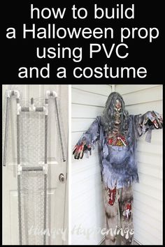 an image of a costume made to look like it is being used as a halloween prop