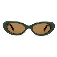 Slim oval shaped sunglasses in green hand made acetate with polarized lenses offering 100% UV protection. Wipe clean with Murielle cleaning cloth. April Birthstone Jewelry, March Birthstone Jewelry, Forever Jewelry, Men's Jewelry Rings, Earring Sale, Fine Jewelry Gift, Gifts For New Mums, Pearl Jewellery Earrings, Eye Jewelry