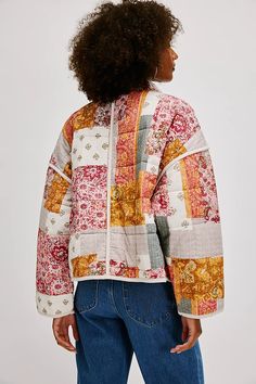 Chloe Jacket | Free People Embroidered Jacket Outfit, Chloe Jacket, Winter Outerwear, Free People Jacket, Oversized Coat, Cargo Pocket, Quilted Vest, Collar Designs, Embroidered Jacket