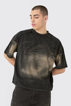 Oversized Boxy Extended Neck Washed T-shirt | boohooMAN USA Baptism Dress For Mom, Race Day Outfits, Leopard Outfits, Going Out Trousers, Plus Size Sleepwear, Going Out Shirts, Vegas Outfit, Plain White Tee, Tall Hoodies