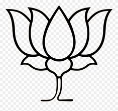 a black and white drawing of a lotus flower on a transparent background, hd png