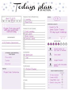 a printable to do list with the words today plan written in pink and white