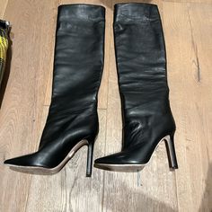 Good Condition! Knee High Black Boots Size 6.5 Tamara Mellon Shoes, Knee High Black Boots, High Black Boots, Tamara Mellon, Black Knee High Boots, Black Knees, Shoes Heels Boots, Knee High Boots, High Boots