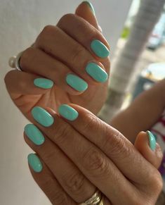 Hot Pink And Green Nails, Bright Blue Nails, Hot Pink And Green, Fun Nail Colors, Nail Trend, Casual Nails, Trend 2024