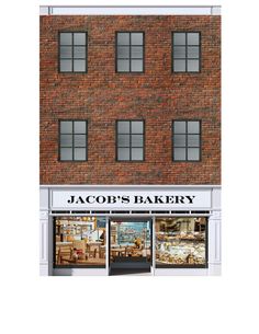 an image of a store front with the words jaco's bakery on it