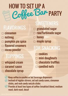 how to set up a coffee bar party for the whole family info pinter image below