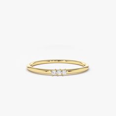 14K Gold 3 Stone Minimalist Diamond Ring – FERKOS FJ Minimalist Diamond Rings, Round Diamond Ring, Pave Diamond Ring, Three Stone Diamond, Platinum Metal, Diamond Cluster Ring, Baguette Diamond, Diamond Color, Rose Gold Diamonds