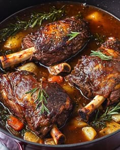 Tender Slow-Cooked Lamb Shanks simmered in a rich, herb-infused gravy for a comforting, flavorful meal perfect for cozy dinners. Slow Cooked Lamb Shanks, Lamb Shank Recipe, Goat Recipes, Lamb Dinner, Braised Lamb Shanks, Lamb Shank, Lamb Chop Recipes