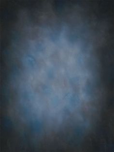 an abstract painting with blue and gray colors in the center, on a dark background