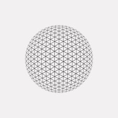 an image of a ball that is made out of small squares and lines on the surface