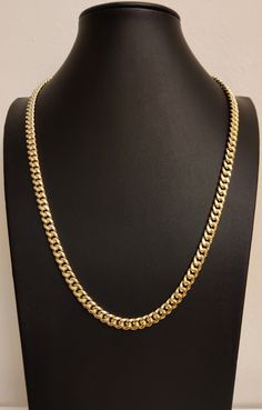 "14k Real Gold Miami Cuban Link Chain Necklace and Bracelet 6.7mm 24 INCHES Real 14K Yellow Gold, Man Gold Chain,Ladies Gold Chain * Metal : Real 14K Yellow Gold, (Properly Stamped, 14K ) * Condition : Brand New * Finish : Polished * Weight :31.5 grams for 24 inches * Length : 24 inches * Width : 6.7mm * Clasp/Bail :Box Lock These Chains are 100% Authentic 14K Gold \"Not Plated or Filled\" This is a Beautiful Genuine Real 14K Gold Miami Cuban Chain and Will look Great on Men & Women. BOSPHOR Mens Gold Chain Necklace, Cuban Link Chain Men, Gold Man, Real Gold Chains, Miami Cuban Link Chain, Personal Jewelry, Gold Nose Rings, Miami Cuban Link, Cuban Link Chain Necklaces