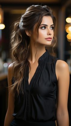 Wavy Ponytail Hairstyles, Open Hairstyle, Hair Stail, Summer Ponytail, Hairstyles For All Hair Types, Half Up Hairstyle, Weave Ponytail Hairstyles, Long Hair Ponytail, Weave Ponytail