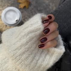 Kutek Disney, Brown Nails Design, Maroon Nails, September Nails, Fall Gel Nails, Pumpkin Nails, Cute Nails For Fall