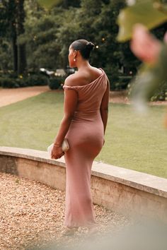 Sebastian Off Shoulder Maxi Dress - Dusty Rose - Petal & Pup USA Off Shoulder Maxi Dress, Dusty Rose Dress, Asymmetric Neckline, Off Shoulder Fashion, Usa Dresses, Dress Dusty, Bridesmaid Outfit, Strapless Tops, Dresses By Length