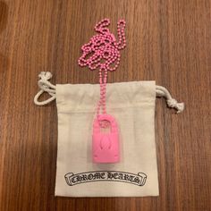 Chrome Hearts Silichrome Ch Fleurknee Padlock In Pink Pendant Necklace Condition: Brand New & Never Worn 100% Authentic. Limited Edition Item Purchased From Chrome Hearts Online Flash Sale. See Receipt Attached. Chrome Hearts Jewelry, Pink Pendant Necklace, Hearts Jewelry, Pink Pendant, Y2k Jewelry, Girly Accessories, Streetwear Y2k, Chrome Hearts, Vintage Streetwear