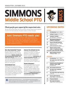 an orange and black flyer for the middle school football team, with information about it