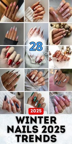 Winter Nail Art Designs, Nail Colors Winter, Nails Salon, Trendy Glasses, Winter Nail Art, Fall Nail Art