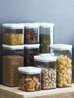 an assortment of food in containers on a table