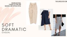 Soft Dramatic Summer Outfit, Knotted Skirt, Style Essence