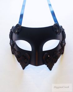 Mens Masquerade mask for parties events weddings Men's Luxury mask in black with Black Diamonds I N C L U D E D All Masks come with matching double sided satin ribbons attached. S H I P P I N G - Processed same day or within 24 hours. 1-2 day guaranteed delivery services offered, add items to cart and click on shipping tab for rates. Pls leave a check out note with your need date & contact number (especially for expedited and custom orders) Msg for delivery time frames (Include your state/co Black Formal Eye Mask Masquerade, Formal Black Eye Mask, Black Formal Eye Mask, Elegant Black Formal Mask, Black Formal Masquerade Mask For Halloween, Venetian Formal Eye Mask, Black Venetian Masks And Prosthetics For Masquerade, Black Venetian Mask For Masquerade, Black Venetian Masks For Party