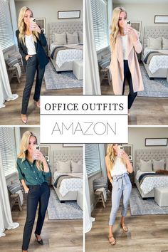 Casual Work Outfit Ideas For Women, Business Casual Must Haves Women, How To Dress For Office Job Outfit Ideas, Womens Casual Work Outfits The Office, Back To Work Outfits Offices, Amazon Casual Work Outfits, Realtor Attire Women, Working Mom Outfits Business Casual, Amazon Workwear Women