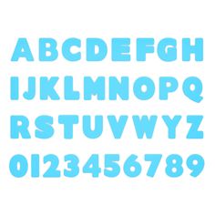 the upper and lower letters are blue with white numbers on each letter, which is also in