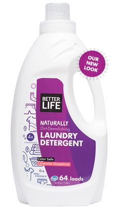 a gallon of laundry deterant on a white background