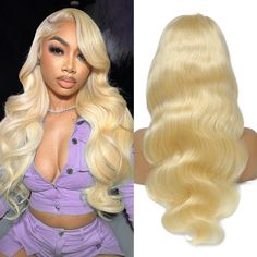 PRICES MAY VARY. 613 13x6 Lace front wig human hair body wave wig material: High quality 100% unprocessed virgin human hair wig, easy to dyed, soft and silky, no smell, can be stretched to straight style and easy part anyway with no split ends 613 Lace front wig human hair cap: Medium cap size (22.5 Inch) 4 toothed combs inside wig cap wear firmly, 2 straps adjustable for head circumference, comfortable and breathable cap hd lace frontal wig 13x6 human hair wigs for black and white women Blonde 613 Lace Front Wig, Bday Hair, Long Blonde Wig, Wig Material, Hair Straightening Iron, Blonde Lace Front Wigs, Hd Lace Frontal, Hair Body Wave, Lace Front Wigs Human Hair