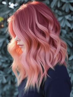 Fun Hair Color Ideas For Blondes Trends, Hairstyles Tutorials Step By Step, People Embracing, Cosmo School, Red And Blonde, Peach Hair Colors, Strawberry Blonde Hair Color, Hairstyles For Women Over 60