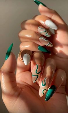 45 Go To Almond Nail Ideas To Every Pretty Lady - 360 Summer Nail Art, Cute Nail Art Designs, Easy Nails, Colorful Nails, Almond Nail, White Nail, Nailed It