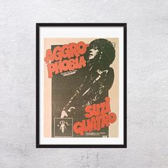 a poster on the side of a wall that says agoro phoba, suta gurito