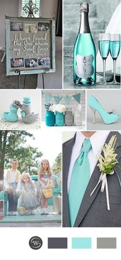 the color scheme is aqua and gray