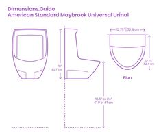 the dimensions guide for american standard hydrook universal urinals