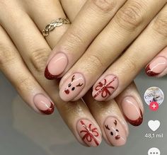 Nail Art Noel, Cute Simple Nails, Cute Gel Nails, Festival Nails