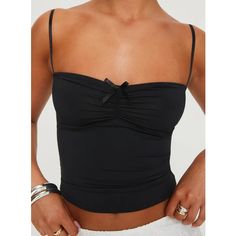 Step into summer with a splash of Y2K nostalgia in our Ruched Spaghetti Strap Camisole. This stylish piece combines vintage flair with modern fashion, making it a must-have for your warm-weather wardrobe. Whether you're catching up with friends at a café or dancing the night away at a beach party, this top will keep you looking chic and feeling comfortable. Key Features Elasticity: Medium stretch for a flattering fit that moves with you Fabric: High-quality broadcloth that's both durable and breathable Material: 100% polyester for a soft, silky feel Design: Solid color with a subtle yet chic backless detail Style: Classic Y2K with a modern twist, featuring a cropped length Product Benefits Perfect for summer with a lightweight and breathable fabric Ruched detailing enhances your figure, ad Summer Camisole With Built-in Bra And Tank Straps, Y2k Tank Top With Built-in Bra For Summer, Summer Tops With Spaghetti Straps And Built-in Bra, Black Summer Tops With Built-in Bra, Summer Tube Top With Built-in Bra And Tank Straps, Summer Tube Top With Built-in Bra For Day Out, Black Top With Built-in Bra For Day Out, Black Y2k Tube Top For Summer, Black Y2k Style Tube Top For Summer